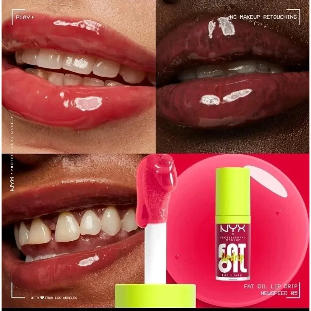(Lot Of 3) NYX Fat Oil Lip Drip Lip Gloss - 05 Newsfeed - Brand New, Sealed